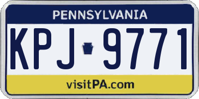 PA license plate KPJ9771