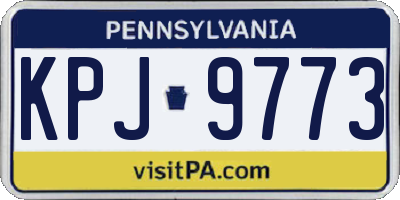 PA license plate KPJ9773