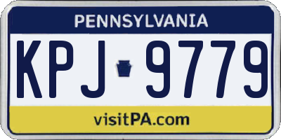 PA license plate KPJ9779