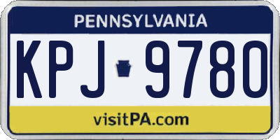 PA license plate KPJ9780