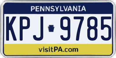 PA license plate KPJ9785