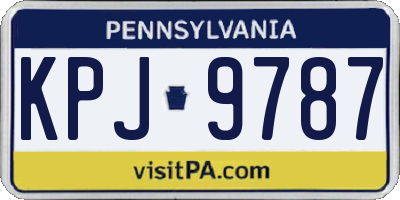 PA license plate KPJ9787