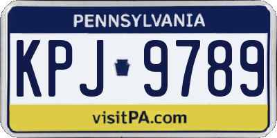 PA license plate KPJ9789