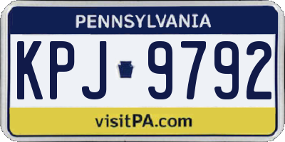 PA license plate KPJ9792