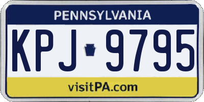 PA license plate KPJ9795