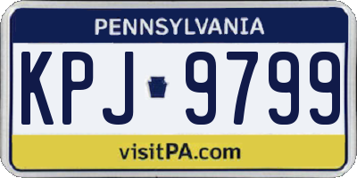PA license plate KPJ9799