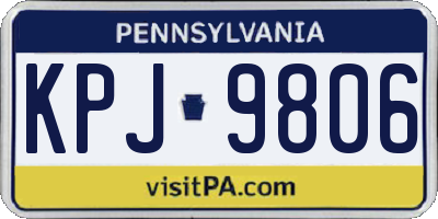 PA license plate KPJ9806