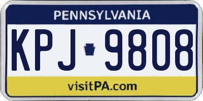 PA license plate KPJ9808