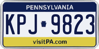 PA license plate KPJ9823