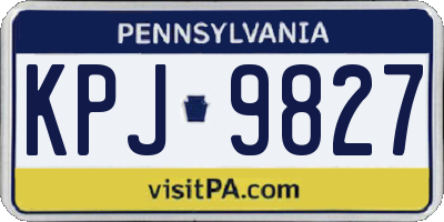 PA license plate KPJ9827