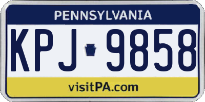 PA license plate KPJ9858