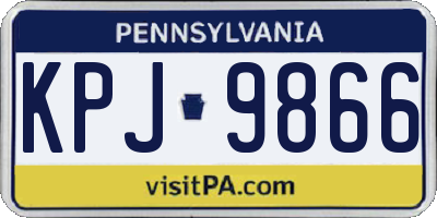PA license plate KPJ9866