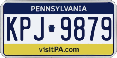 PA license plate KPJ9879