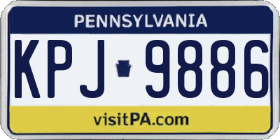 PA license plate KPJ9886