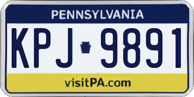 PA license plate KPJ9891
