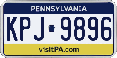 PA license plate KPJ9896