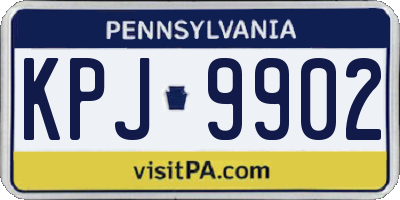 PA license plate KPJ9902