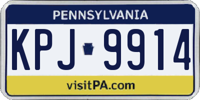 PA license plate KPJ9914