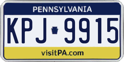 PA license plate KPJ9915