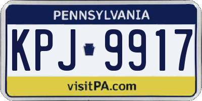 PA license plate KPJ9917