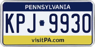 PA license plate KPJ9930