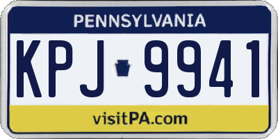 PA license plate KPJ9941