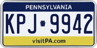 PA license plate KPJ9942