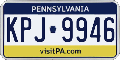 PA license plate KPJ9946