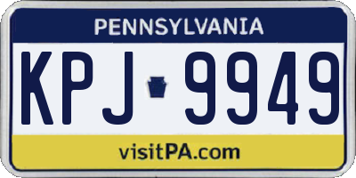 PA license plate KPJ9949