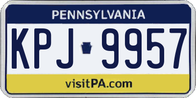 PA license plate KPJ9957