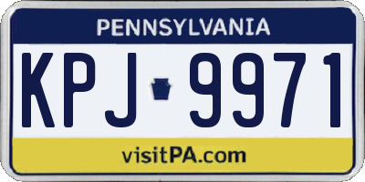 PA license plate KPJ9971