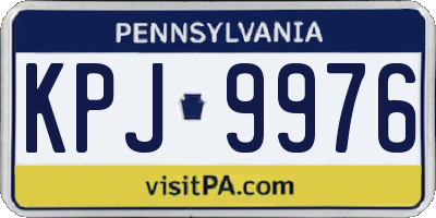 PA license plate KPJ9976