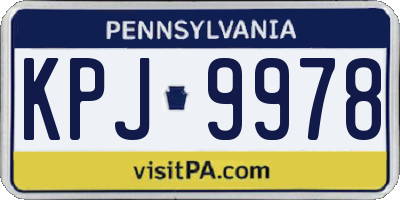 PA license plate KPJ9978