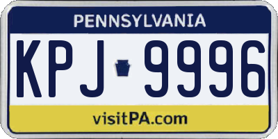PA license plate KPJ9996