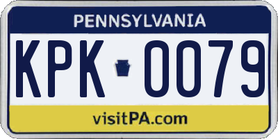 PA license plate KPK0079