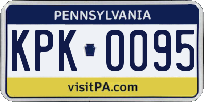 PA license plate KPK0095