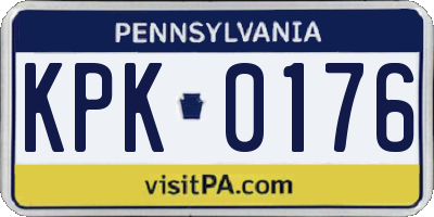 PA license plate KPK0176