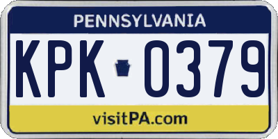 PA license plate KPK0379