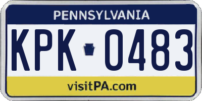 PA license plate KPK0483
