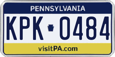 PA license plate KPK0484