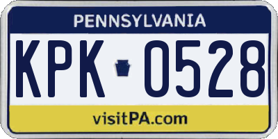 PA license plate KPK0528