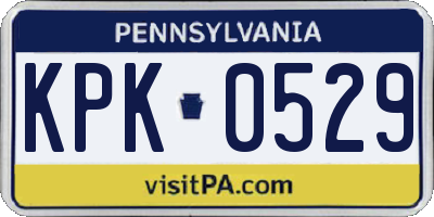 PA license plate KPK0529