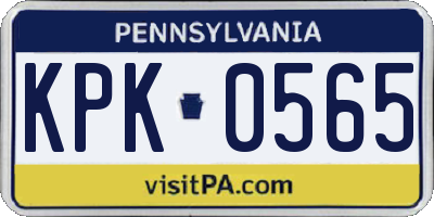 PA license plate KPK0565