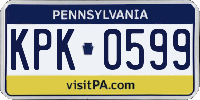 PA license plate KPK0599