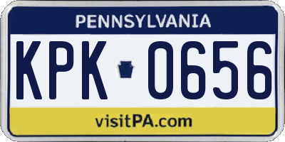 PA license plate KPK0656