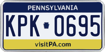 PA license plate KPK0695
