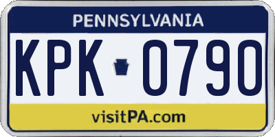 PA license plate KPK0790