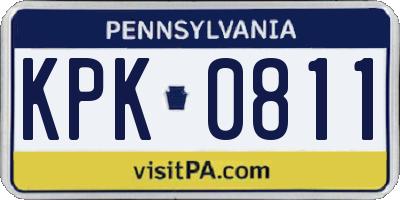 PA license plate KPK0811