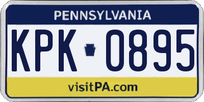 PA license plate KPK0895
