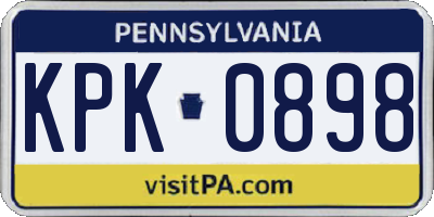 PA license plate KPK0898
